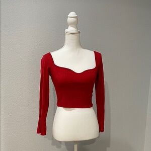 Madden Girl Red Ribbed shirt